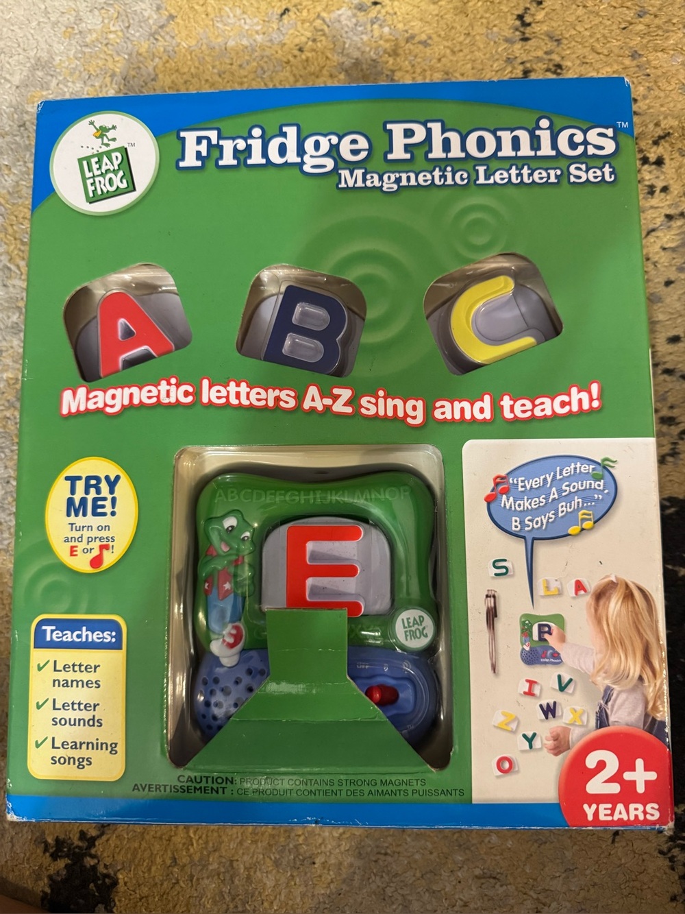 Y2K 2003 LeapFrog Fridge Magnetic Phonics Alphabet Letter Set Complete